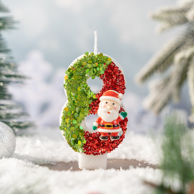 Santa Claus Digital Candle Handmade Diy Christmas Decoration Set