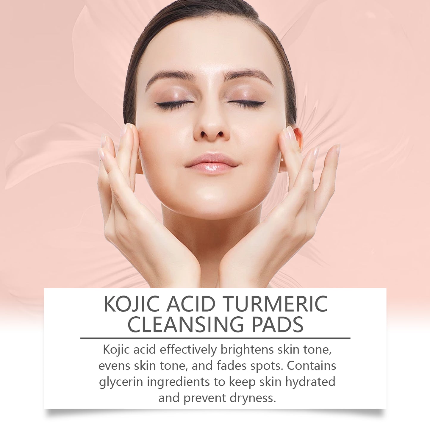 Turmeric Exfoliating Cleanser Pads - Brightening Facial Care - 50 Count