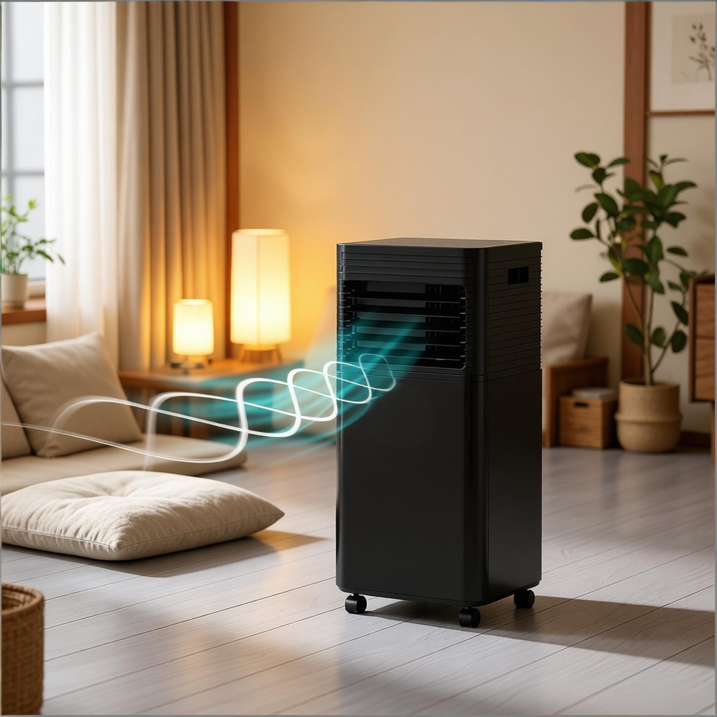 Portable Air Conditioner - 10,000 BTU Cooling - Black