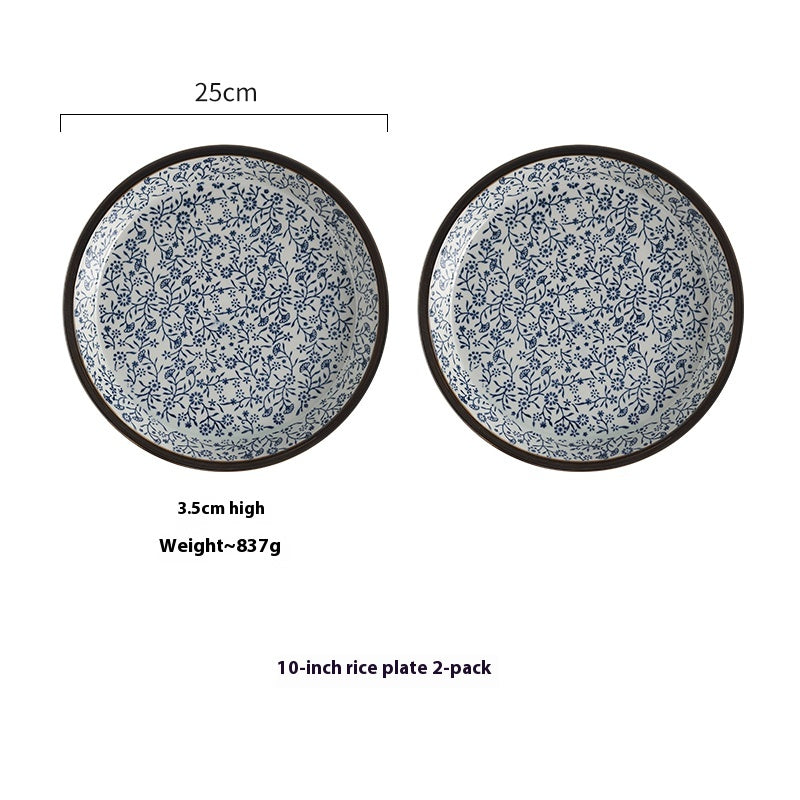 10-Inch Commercial Ceramic Dinner Plate for Restaurant & Home Use