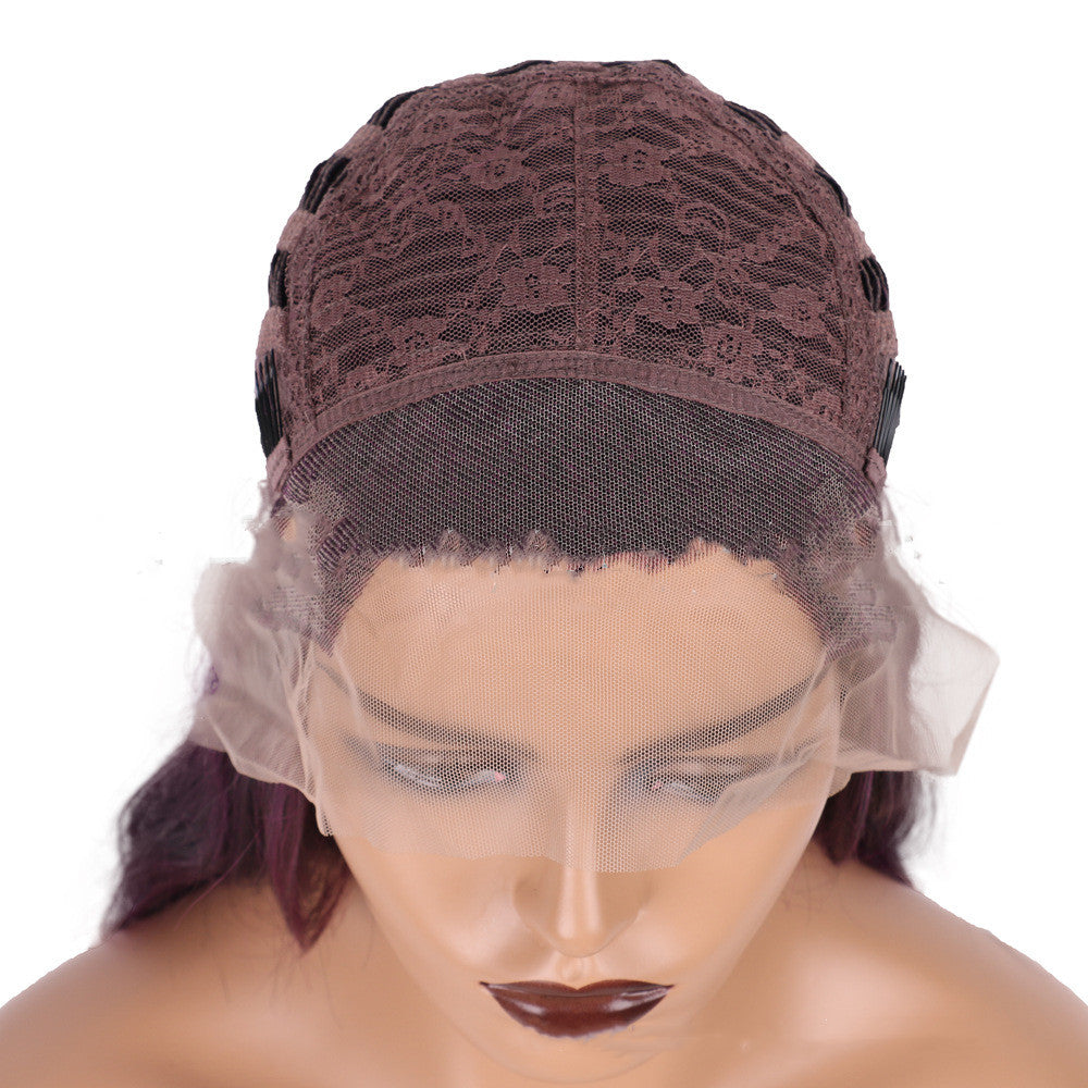 Ladies Synthetic Lace Wig Headgear for Hair Styling - Purple