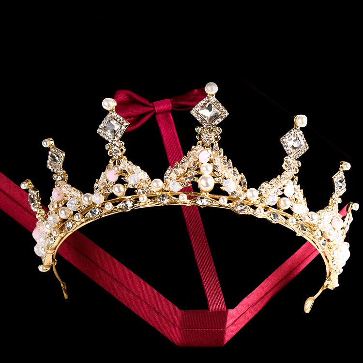 Pearl Diamond Bridal Crown Headpiece for Wedding and Special Occasions