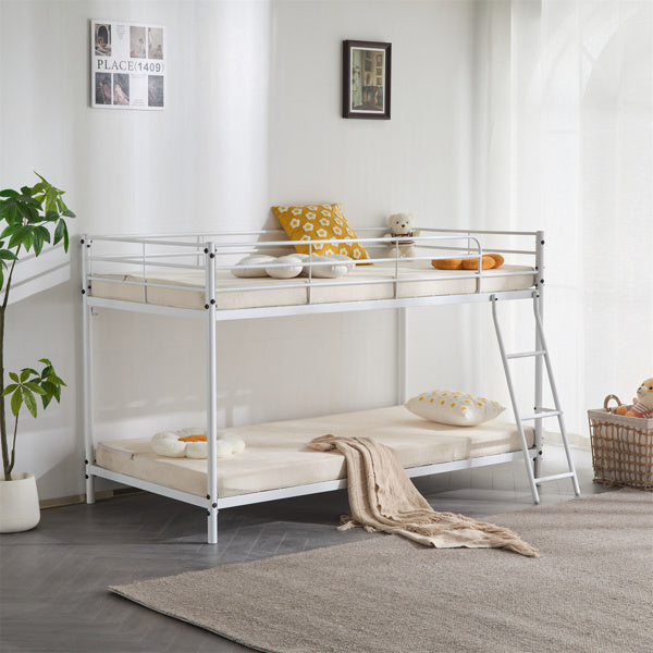 Twin Size Metal Bunk Bed For Kids Teens Adults, Heavy Duty With