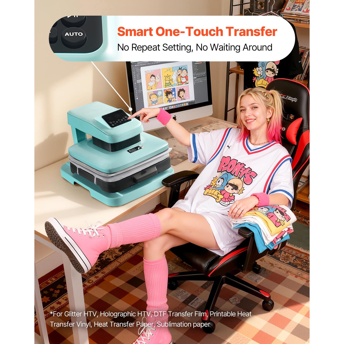 15x15 Inch Auto Heat Press Machine for T-Shirts & Sublimation Projects