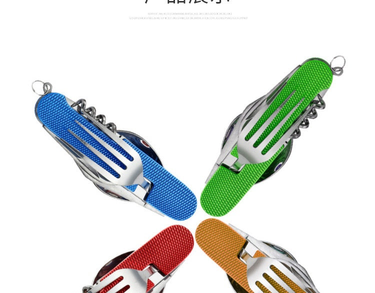 Stainless Steel Folding Detachable Tableware - Modern Kitchen Dining Set