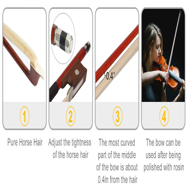 1/4 Size Pink Violin Set with Case, Bow & Rosin