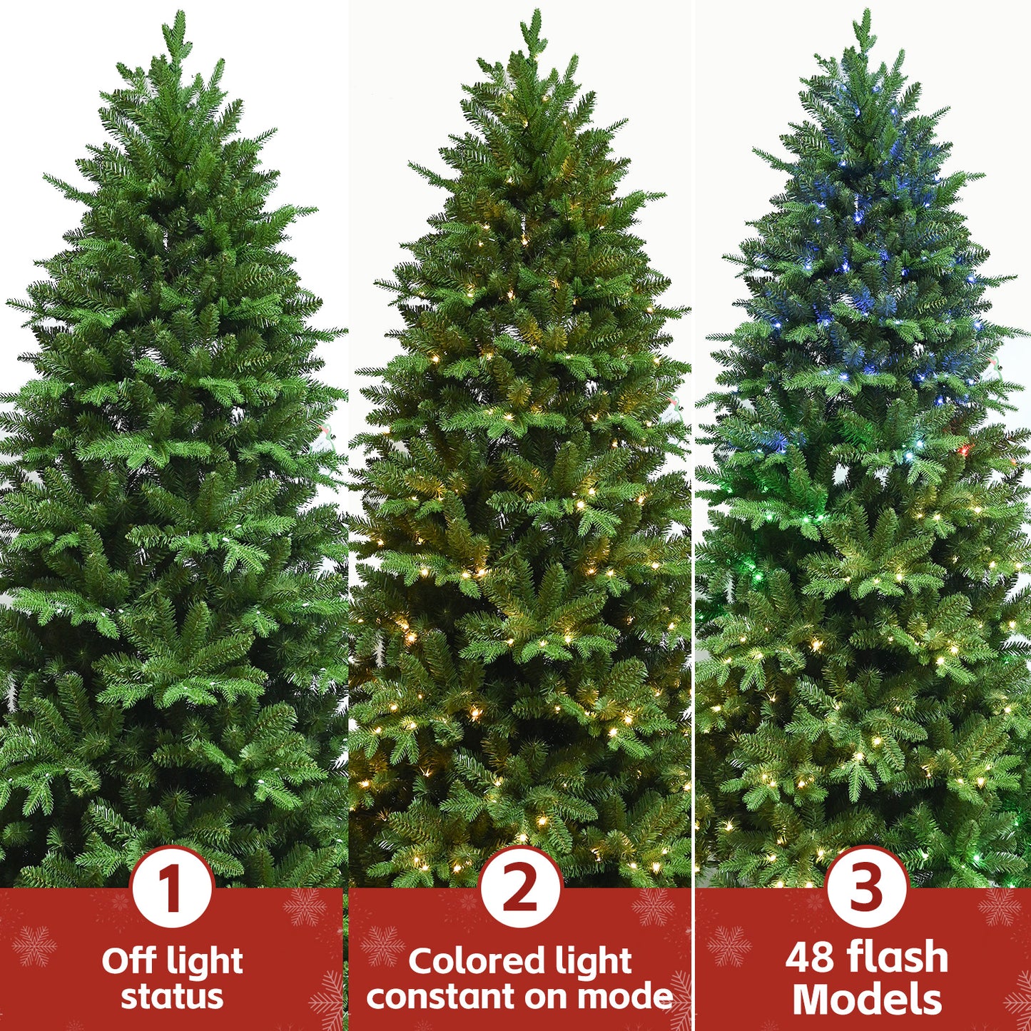 7ft Electric Flux Artificial Christmas Tree - PE/PVC Mixed