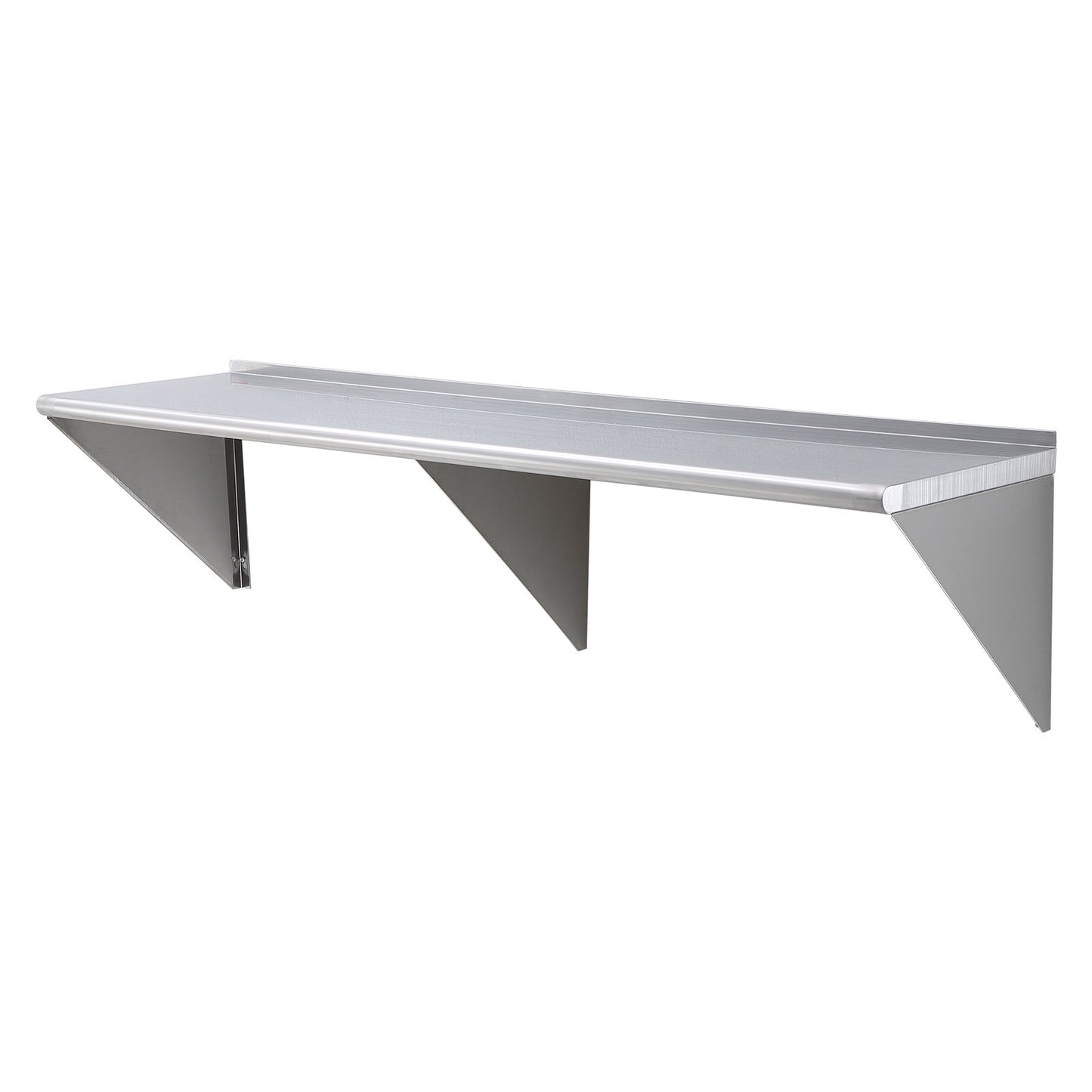 Heavy Duty Stainless Steel Floating Shelf - 18' x 72' - 500 LBS Capacity