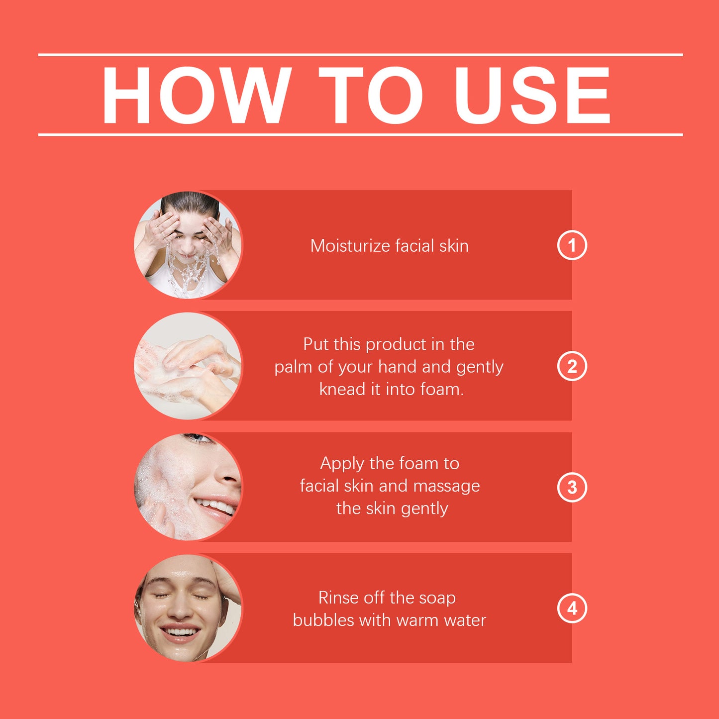Anti-Acne Facial Cleansing Bar Soap with Essential Oils for Oily Skin