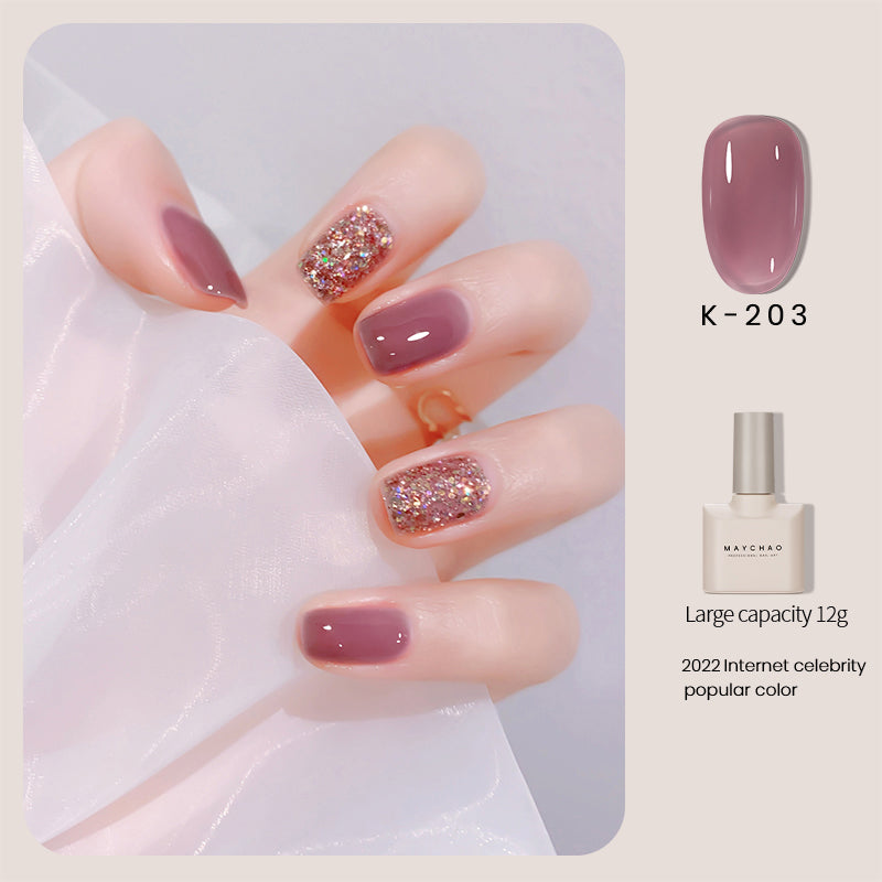 Transparent Jade Nude Nail Polish - 12ml Long-Lasting