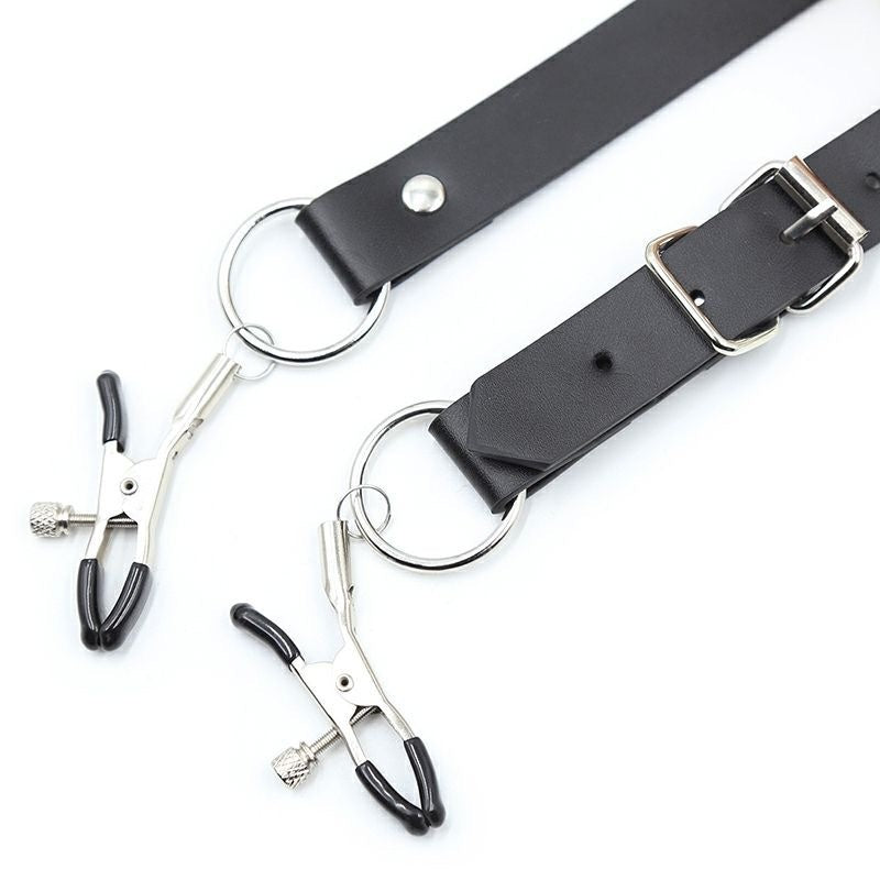 Nipple Clamp Points Clip - Adjustable BDSM Sexual Torture Device, Black