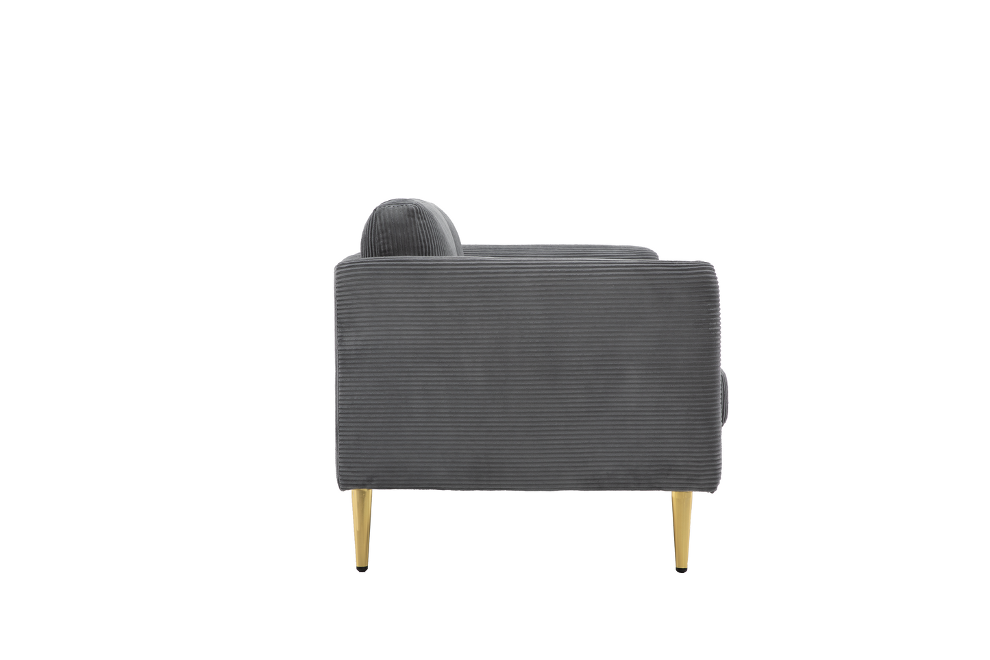 60.63 Wide Modern Corduroy Loveseat, Plush Upholstered Cushions,