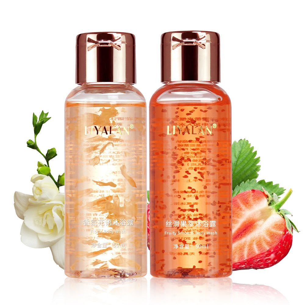 Jasmine & Strawberry Travel Body Wash Set - Moisturizing & Deep Cleaning