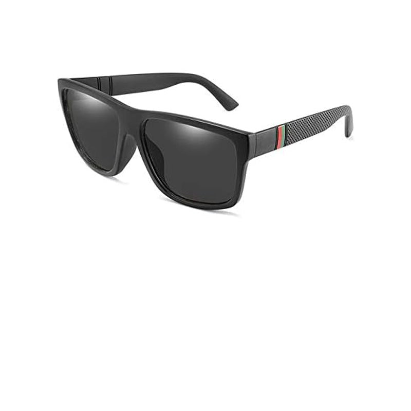Polarized Square Vintage Sunglasses for Men & Women - Black