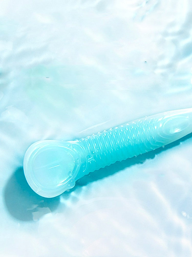 Armpit Shaving Razor with 2 Blade Heads & Holder - Blue
