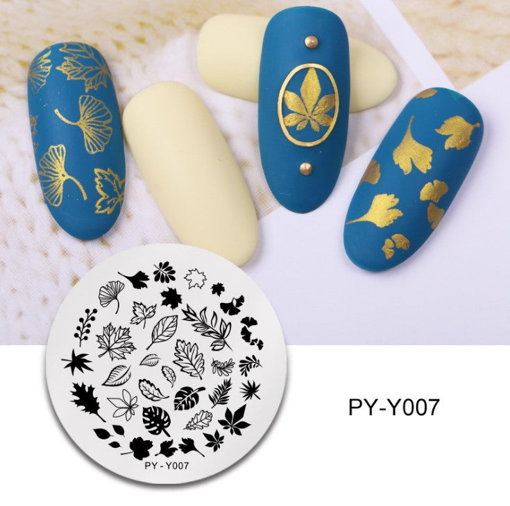 Nail Art Printing Board with Floral Butterfly Design