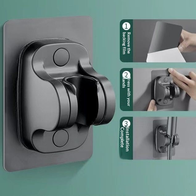 No-Drill Shower Holder for Shower Head - Wall Mount Bathroom Accessory