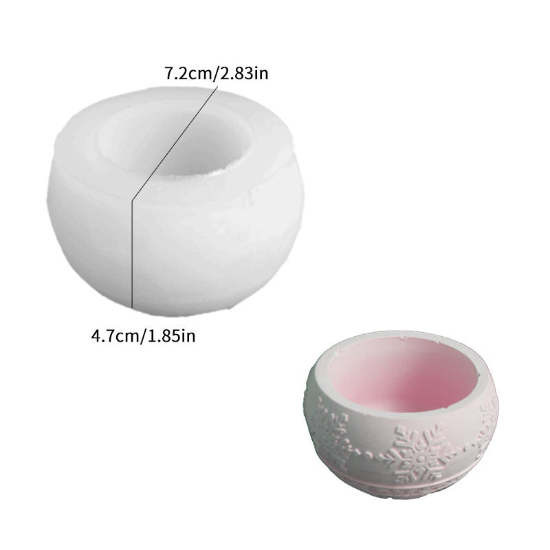 Silicone DIY Snowflake & Berry Pattern Storage Box Mold for Crafts