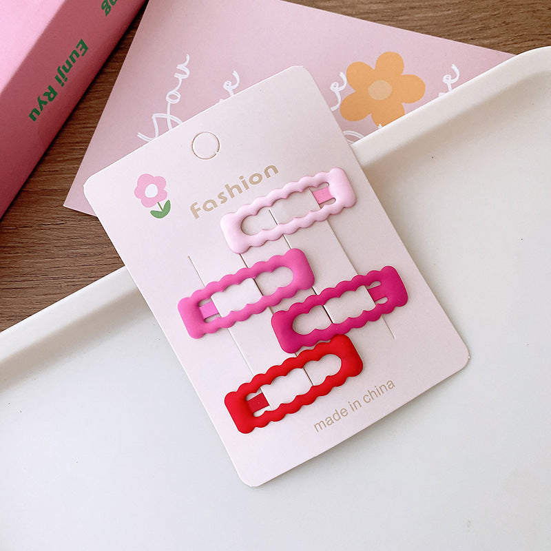 Sweet Rose Hollow Heart Five-Star Hair Barrettes for Women