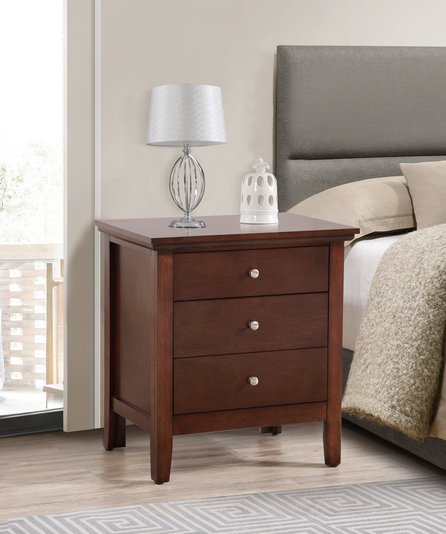 3 Drawer Nightstand - Cappuccino - Hammond G5425-N