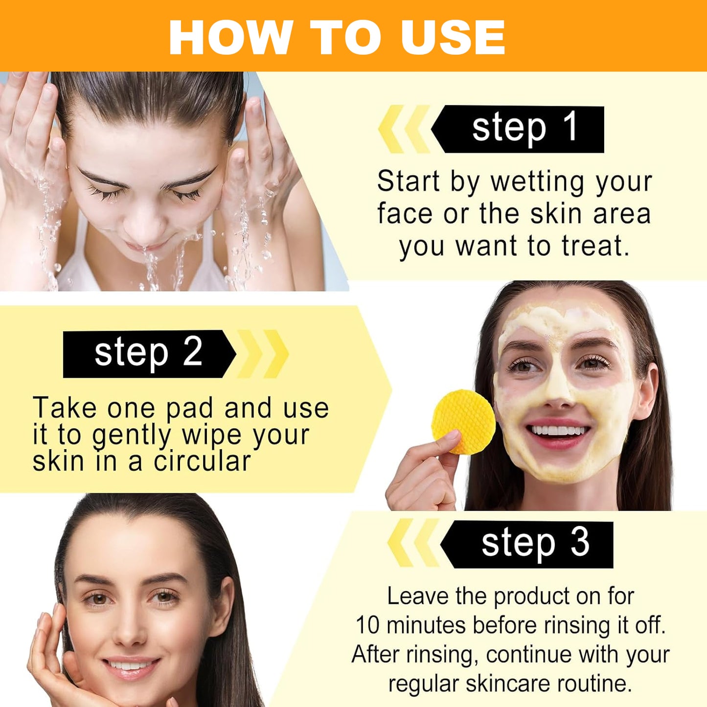 Turmeric & Kojic Acid Cleansing Pads - 20 Count Brightening Skin Exfoliator