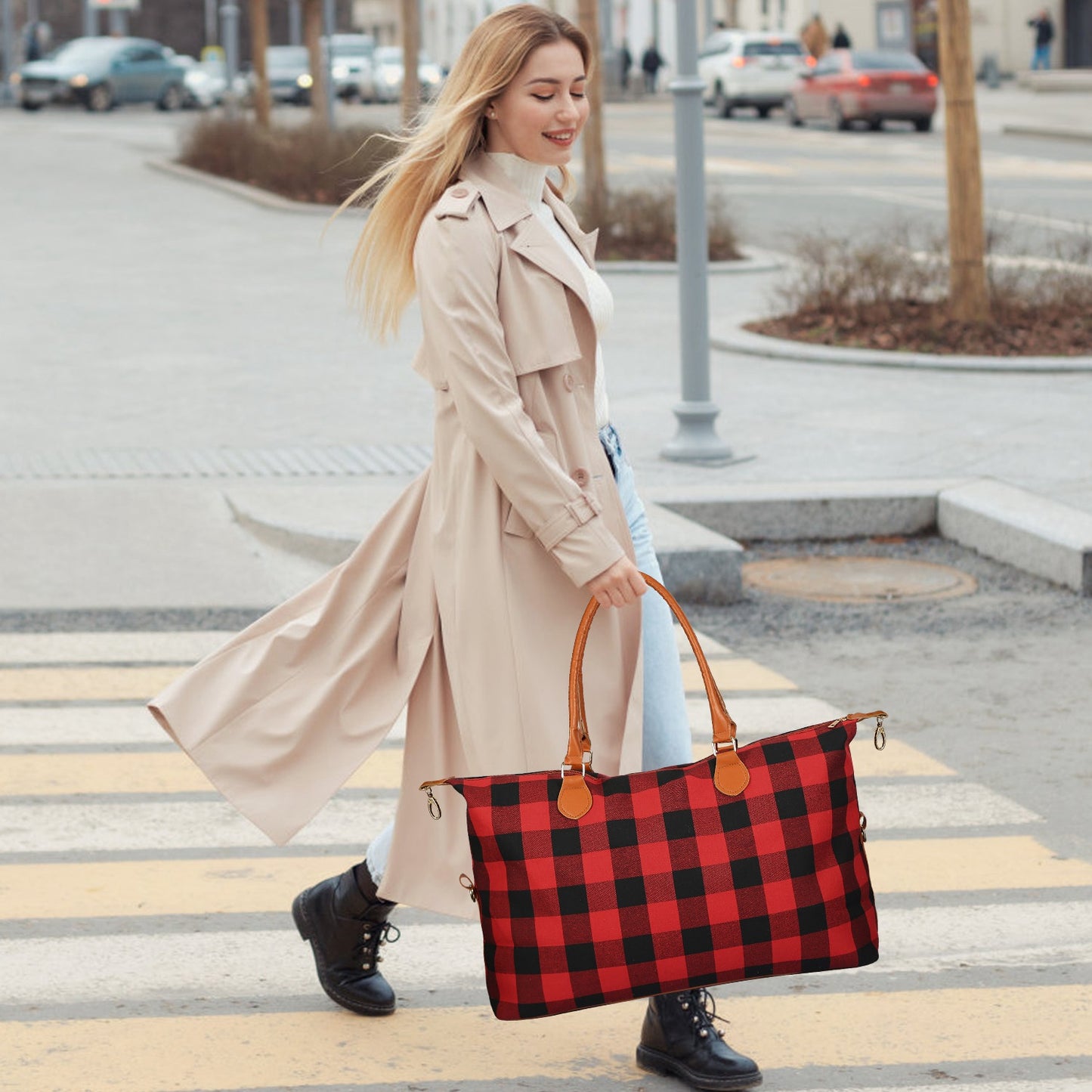 1Pc Women Duffle Bag Travel Luggage Bags Weekend Overnight Tote