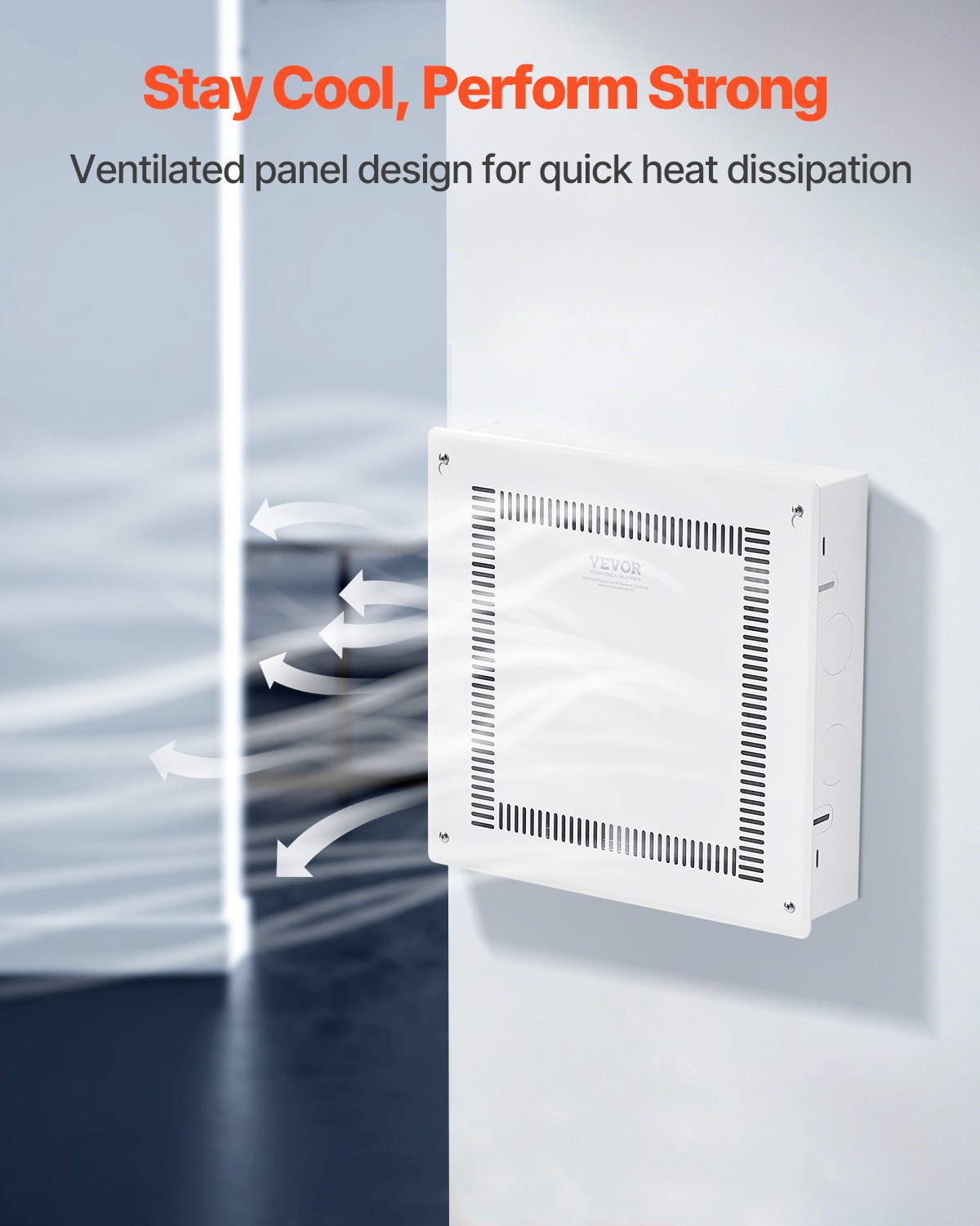 14-Inch Recessed Wall-Mount Media Enclosure with Cover - White