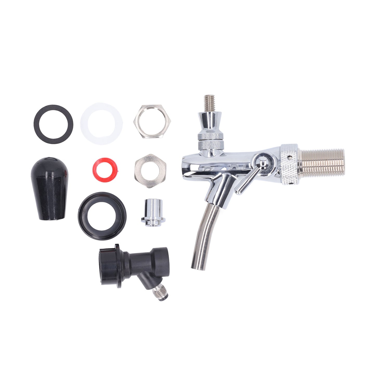 G5/8 Beer Tap 304 Stainless Steel Adjustable Faucet Liquid Dispenser