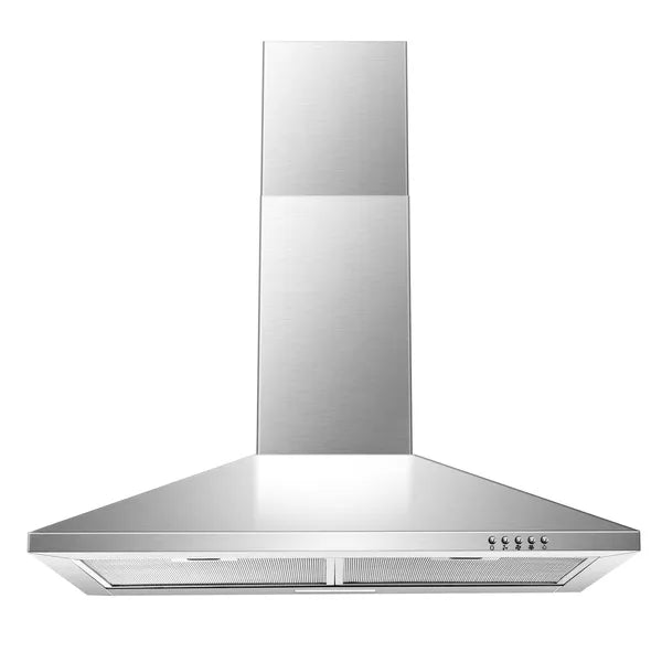 30 Inch Stainless Steel Wall Mount Range Hood with LED Lights & 3-Speed Fan