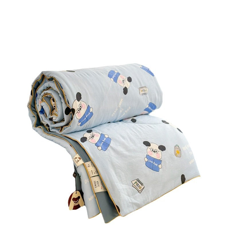 Summer Quilt with Soybean Fiber and Cotton Washable Bedding Set
