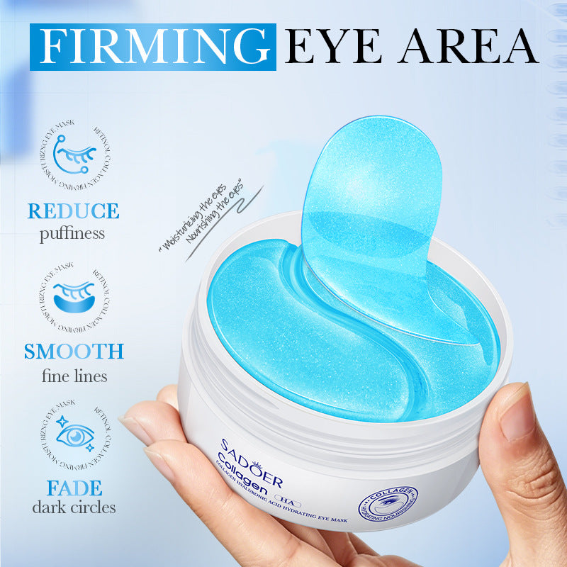 Collagen Hyaluronic Acid Eye Mask for Skin Care - 30 Pairs, All Skin Types
