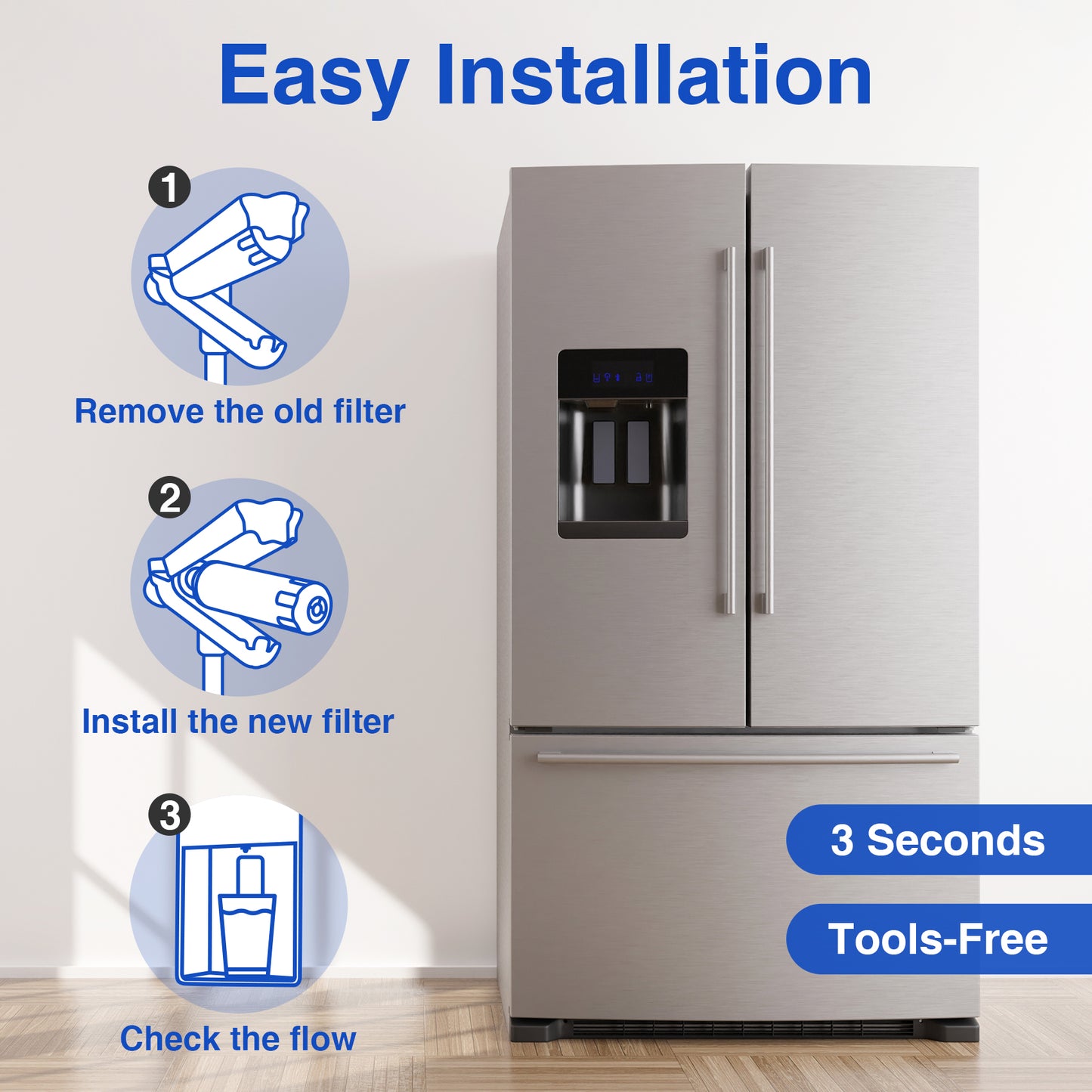 5-Pack Refrigerator Water Filter Replacement - UKF8001, EDR4RXD1