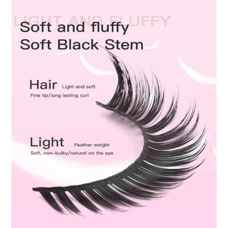 5 Pairs Faux Mink Cluster False Eyelashes - Fluffy Dramatic Volume Set