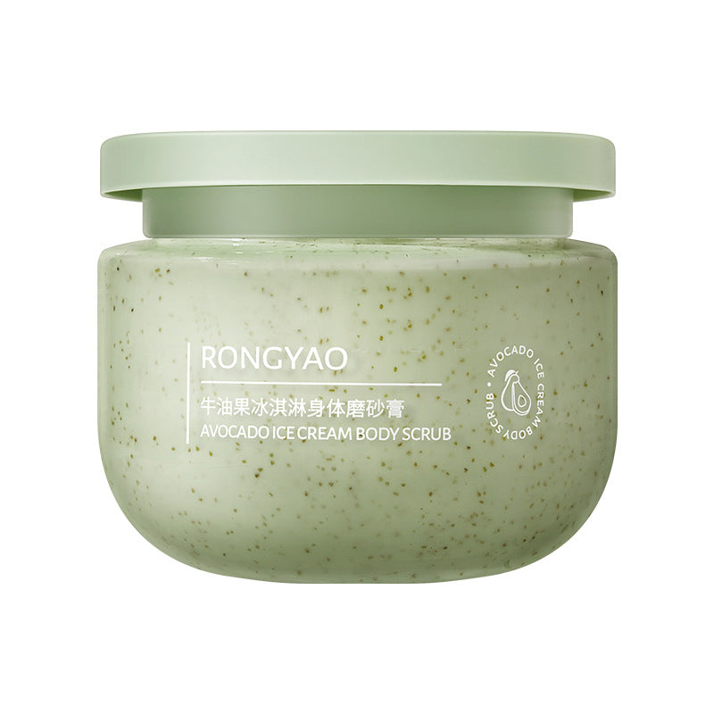 Avocado Ice Cream Body Scrub - Natural Skin Exfoliant for All Skin Types
