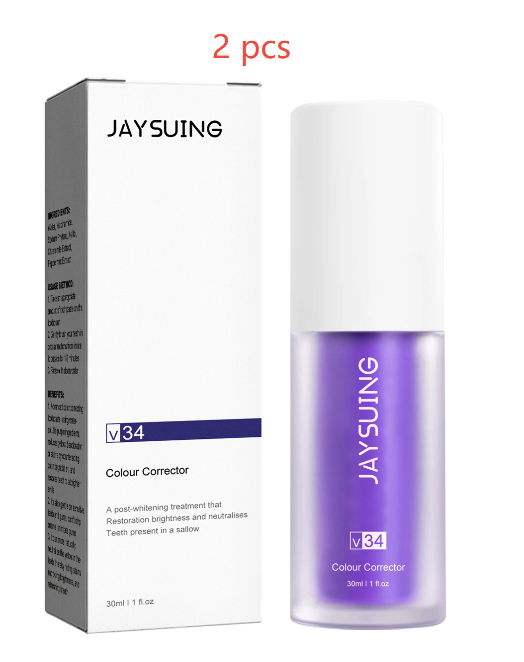 Purple Toothpaste - Whitening, Stain Removal & Fresh Breath