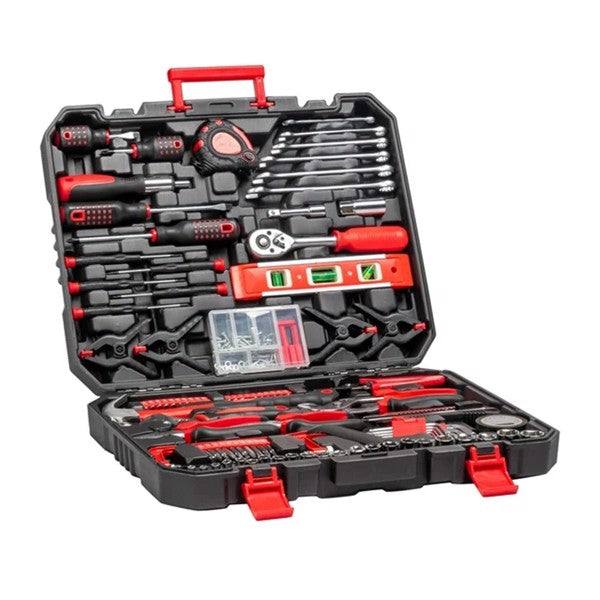 198-Piece Tool Set with Red and Black Finish - Household & Garage