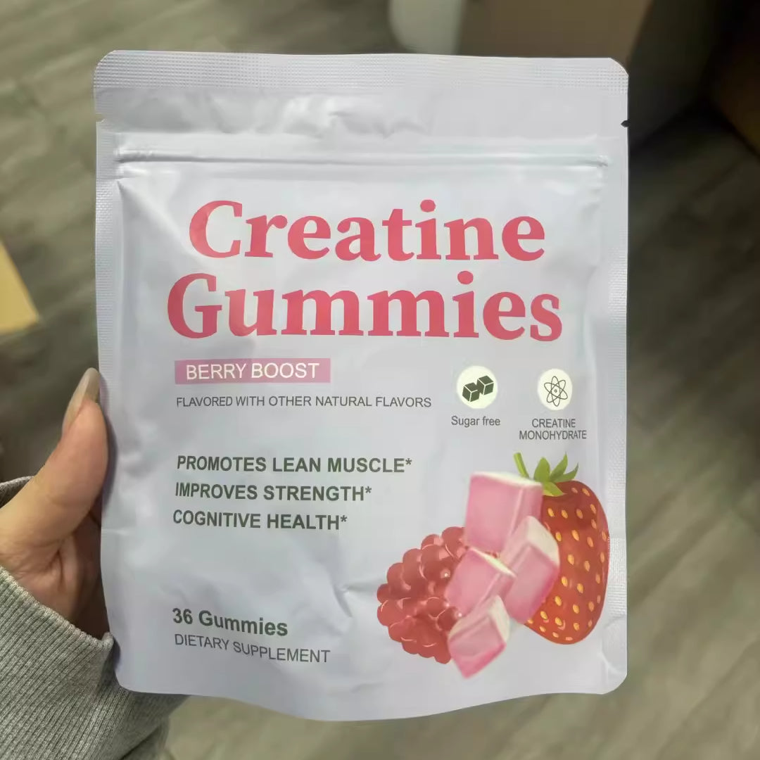 Creatine Gummies - Energy Support, Vitamin B, Fish Oil & Glutathione - Multiple Quantities