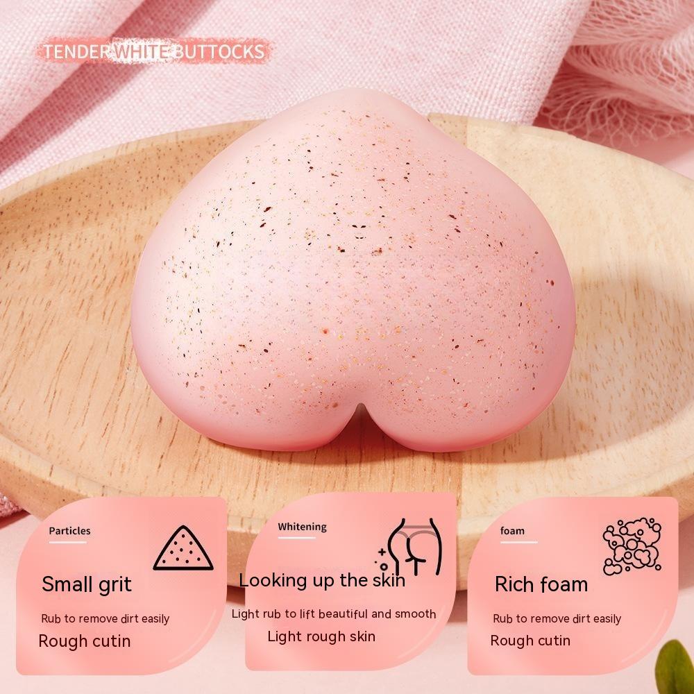 Pink Peach Handmade Essential Oil Soap for Moisturizing & Exfoliating - 90g
