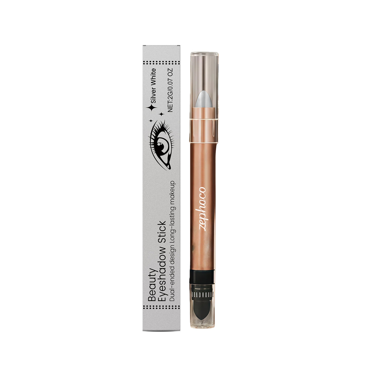 Double-Ended Eye Shadow Stick - Gold, Brown, Silver Makeup Tool