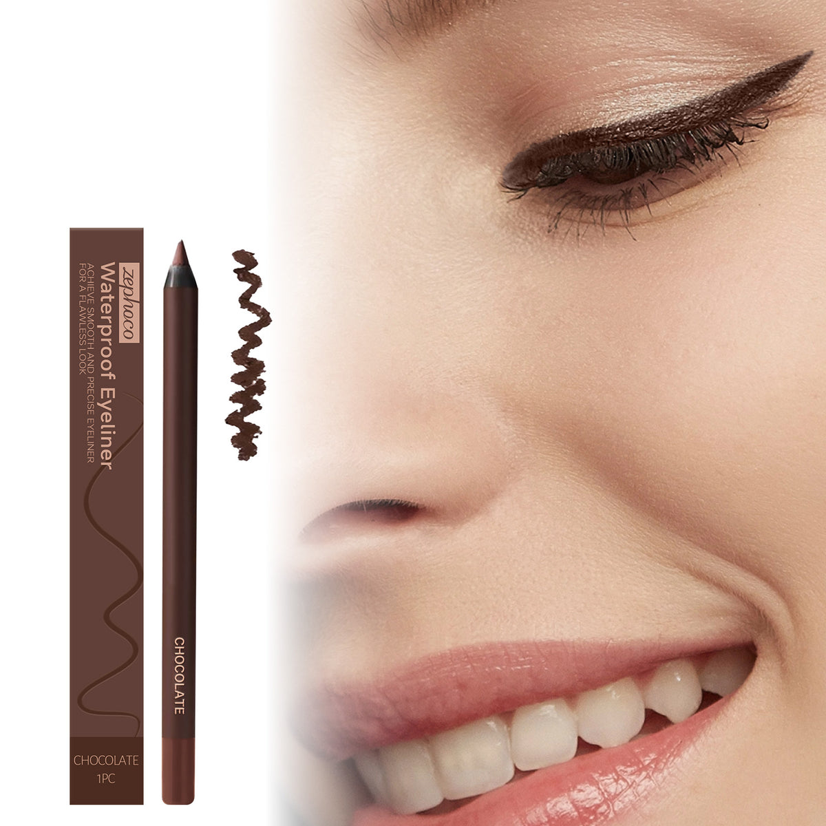Waterproof Chocolate Eyeliner - Long-Lasting Makeup for Eyes 30ml
