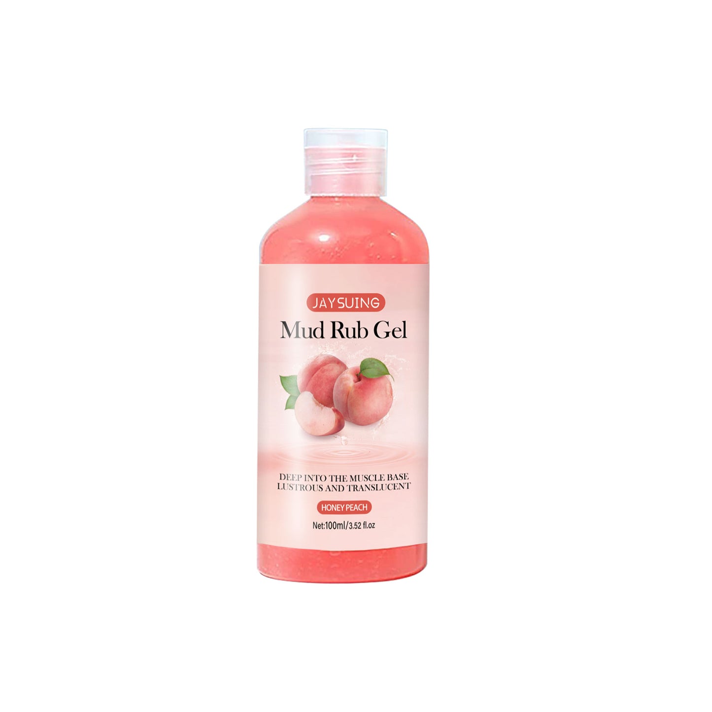 Exfoliating Body Scrub Clay Cream - Peach & Aloe Skin Brightening Treatment