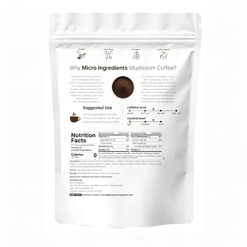 10-in-1 Mushroom Coffee Blend, Arabica Instant Powder with Functional Mushrooms