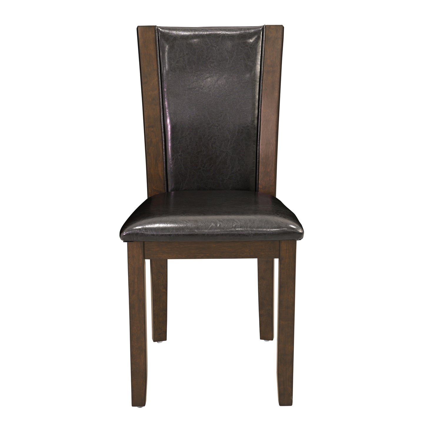 Wooden Dining Chairs Set of 4 with Padded Seat - Dark Walnut