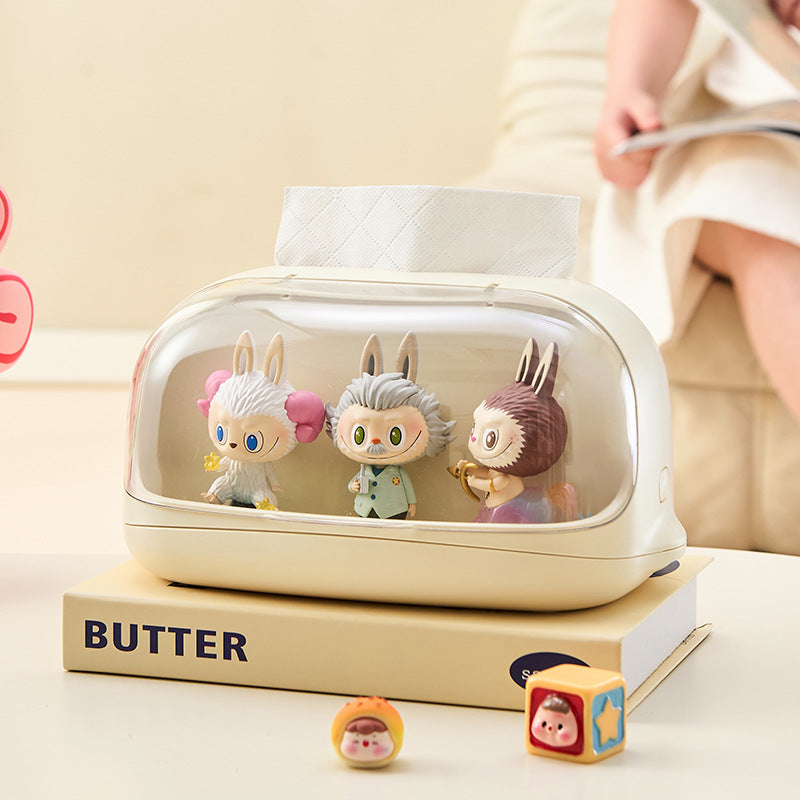 Creative Multi-Function Desktop Storage Box - Modern Cream & White