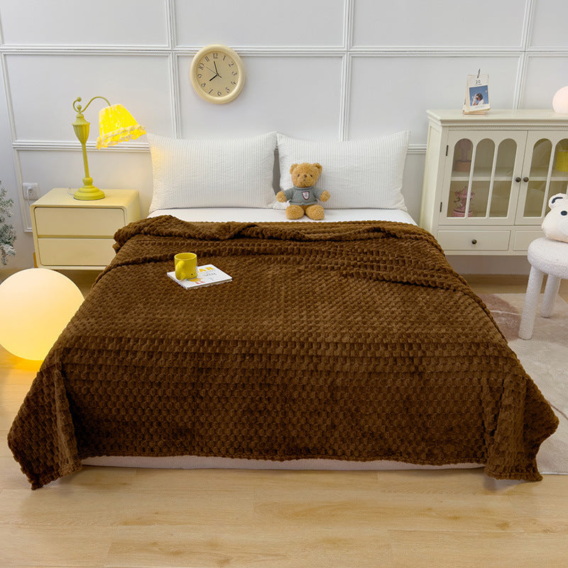 Car Office Air-Conditioning Blanket with Gold Turtle Velvet - Multi Color & Size