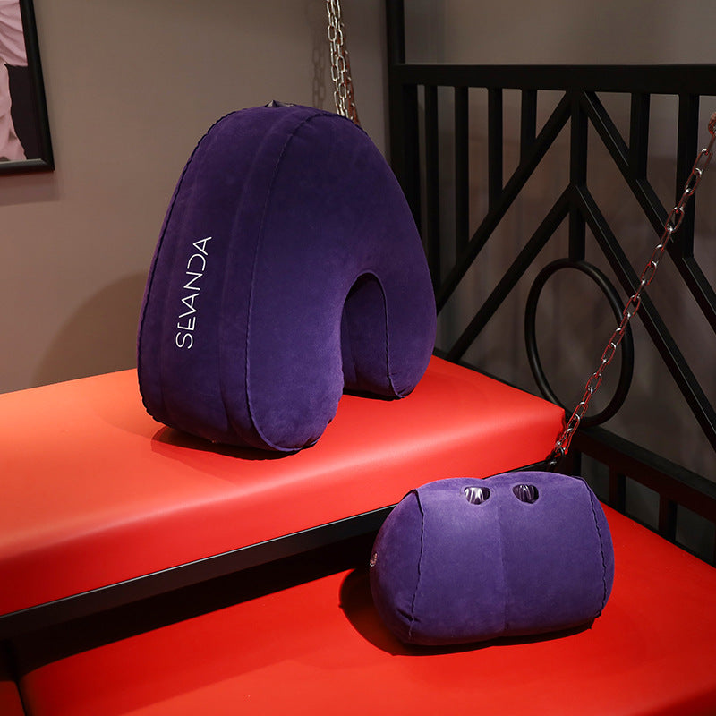 Auxiliary Rubber Pillow for Furniture Home Wellness Pink Purple