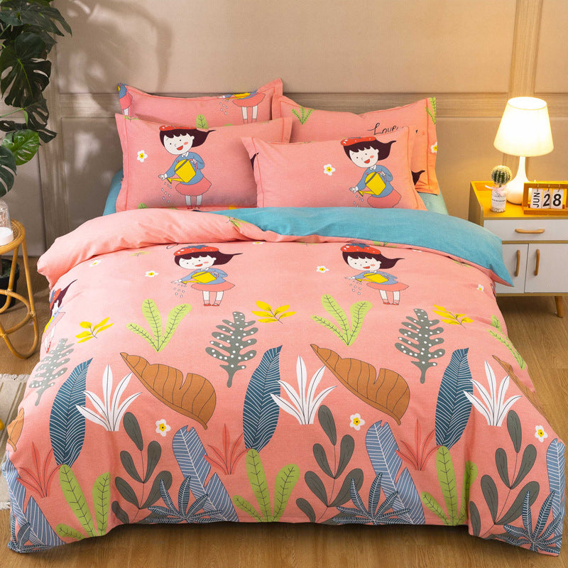 Cotton Winter Bedding Set with Quilt Cover and Sheets - Multiple Sizes & Styles