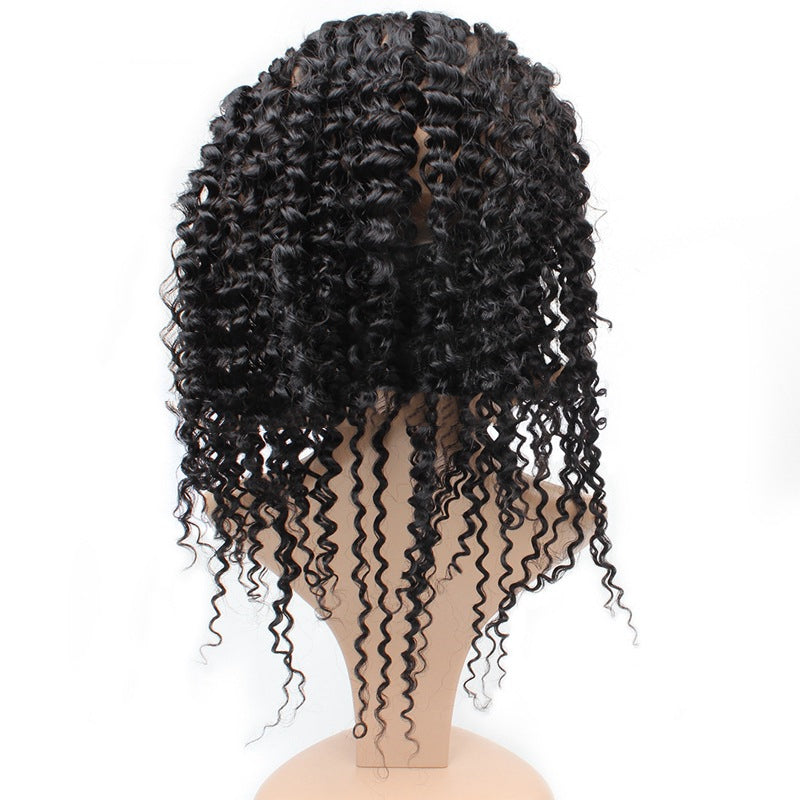 Real Human Hair Wig - Medium Length Curly