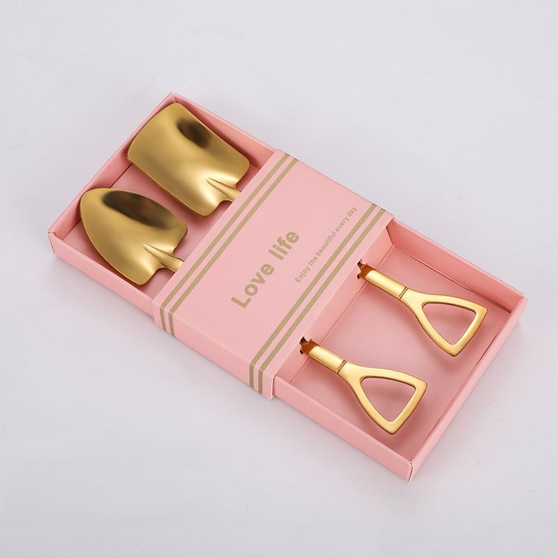 Stainless Steel Spade Spoon for Watermelon Ice Cream - Multiple Colors