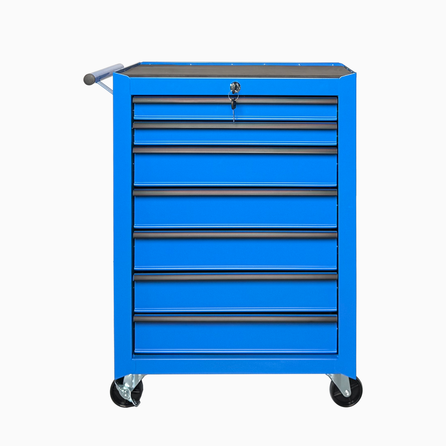 Blue 20-Inch 7-Drawer Metal Tool Chest with Ball Bearing Slides, Steel Storage Cabinet
